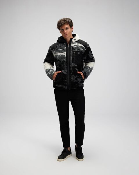 Ellesse Fermuarlı Kapüşonlu Fleece Dış Giyim Gri - XL