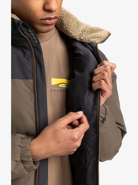 Quiksilver WILD MOUNTAIN JACKET Erkek Mont Kahverengi - XL