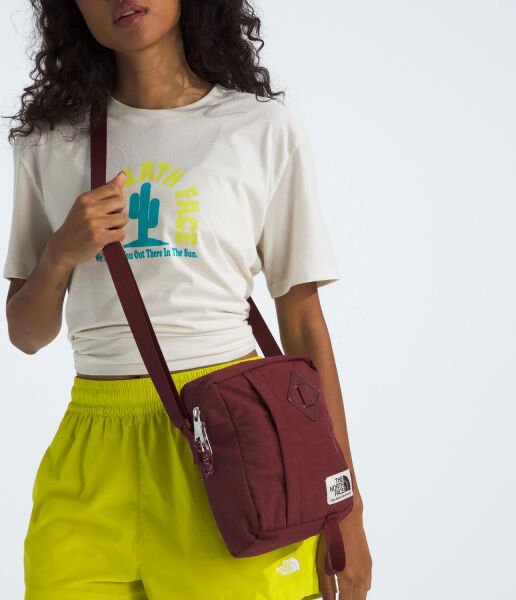 The North Face Berkeley Crossbody Unisex Omuz Çantası Siyah Bordo - Tek Beden