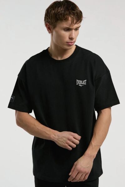 Ever Essentials Oversize Siyah Erkek Tişört TM0036 Siyah - XXL