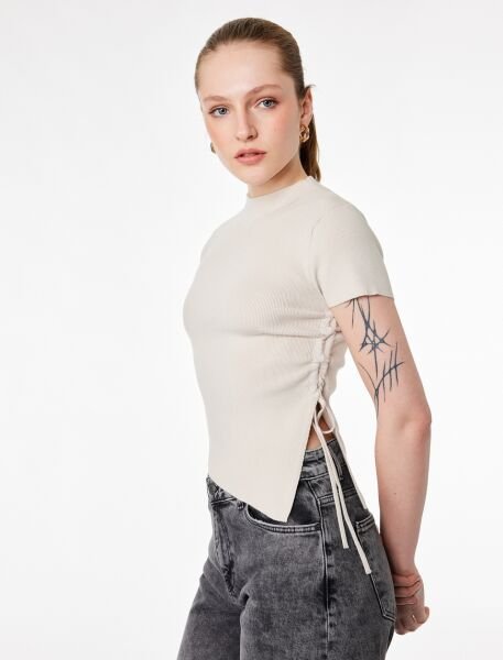 Koton Bej Triko Kazak 6Wak90617Ht XS - Bej