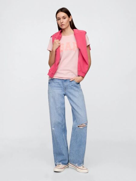 Gap Kadın T-shirt V-SS LOGO CLASSIC TEE