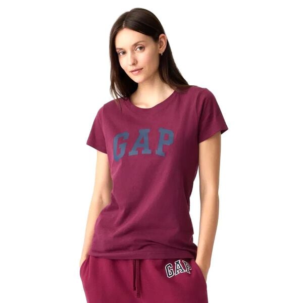 Gap Kadın T-shirt V-SS LOGO CLASSIC TEE Beyaz - XL
