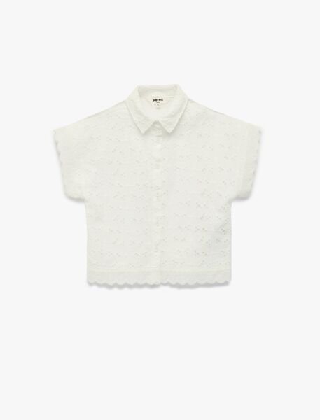 Koton Beyaz Gömlek 6Skg60006Aw Beyaz - 9-10