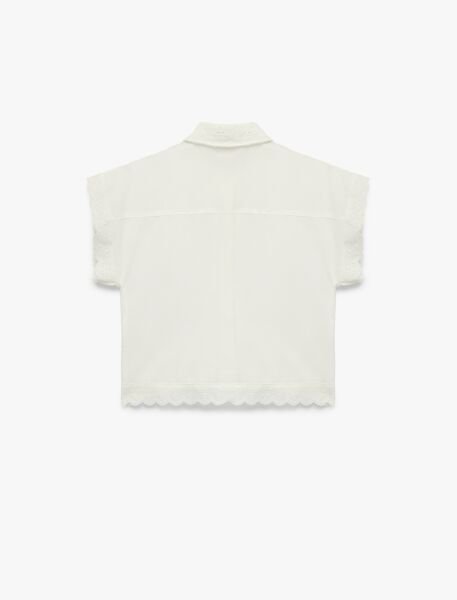 Koton Beyaz Gömlek 6Skg60006Aw Beyaz - 9-10