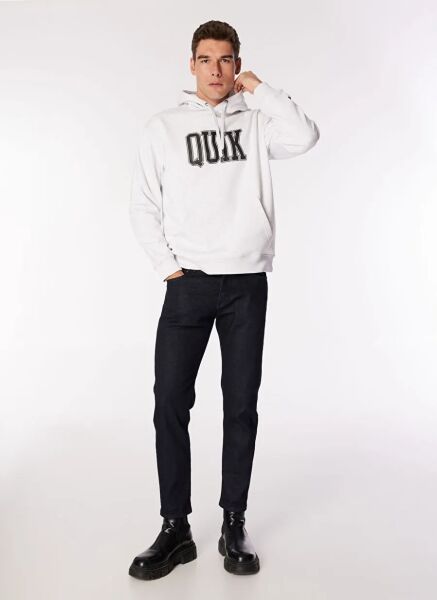 Quiksilver Grıffın Hoodıe Sweatshirt Beyaz - L