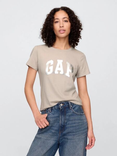Gap Kadın T-shirt V-SS LOGO CLASSIC TEE Mavi - L