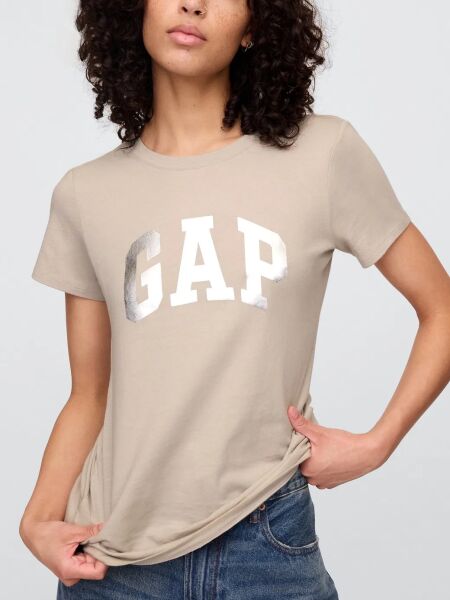 Gap Kadın T-shirt V-SS LOGO CLASSIC TEE Mavi - L