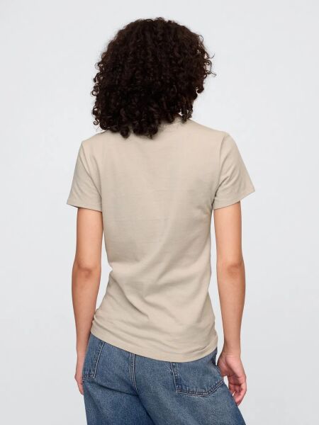 Gap Kadın T-shirt V-SS LOGO CLASSIC TEE Mavi - L