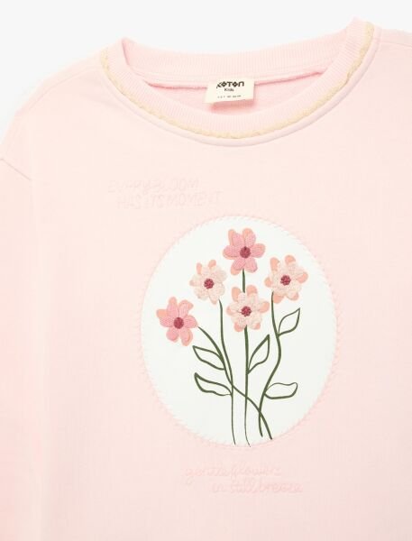 Koton Pembe Sweatshirt 6Skg10355Ak Pembe - 9-10