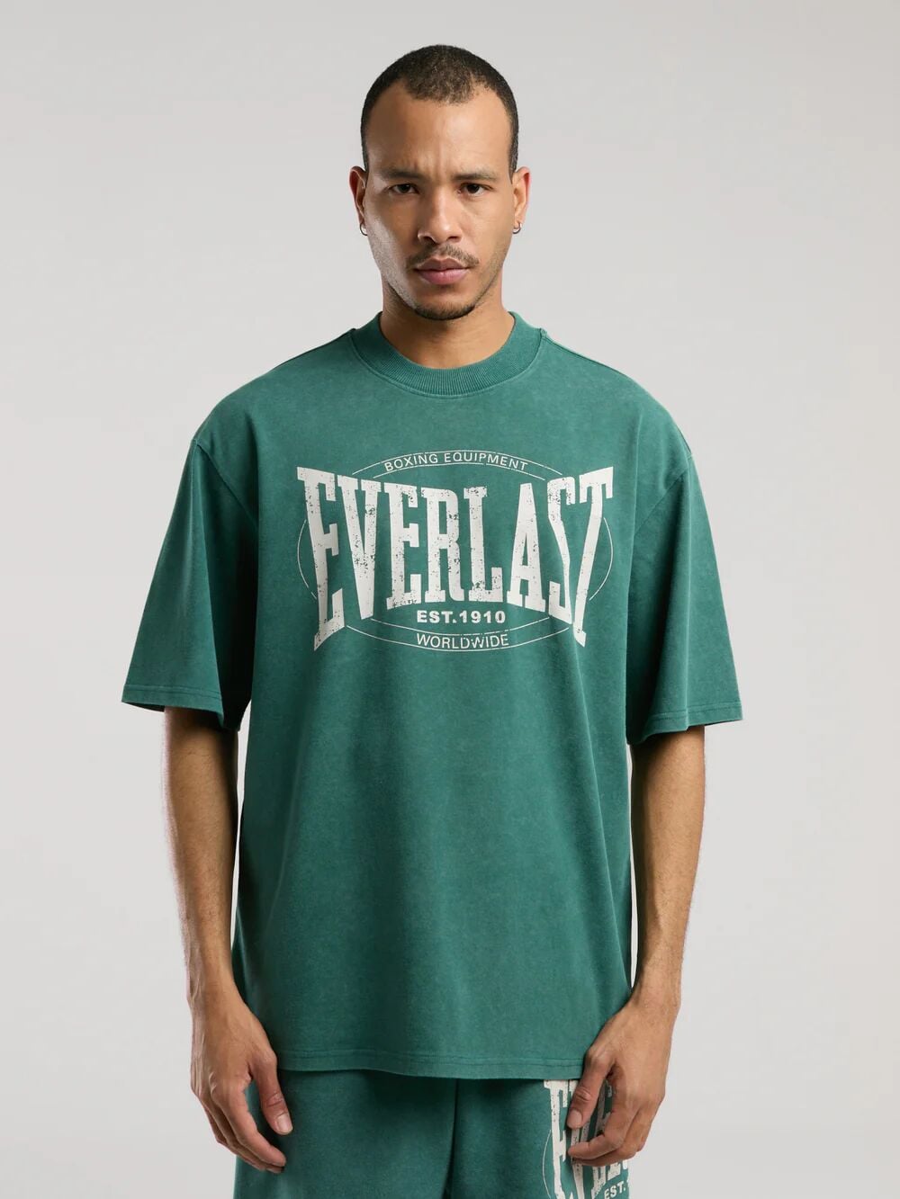 Everlast Authentic Boxing Oversize Erkek Tişört TM0007 Yeşil - L