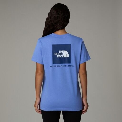 The North Face W Ss Box Nse Relaxed Tee Kadın T-Shirt Mavi - L