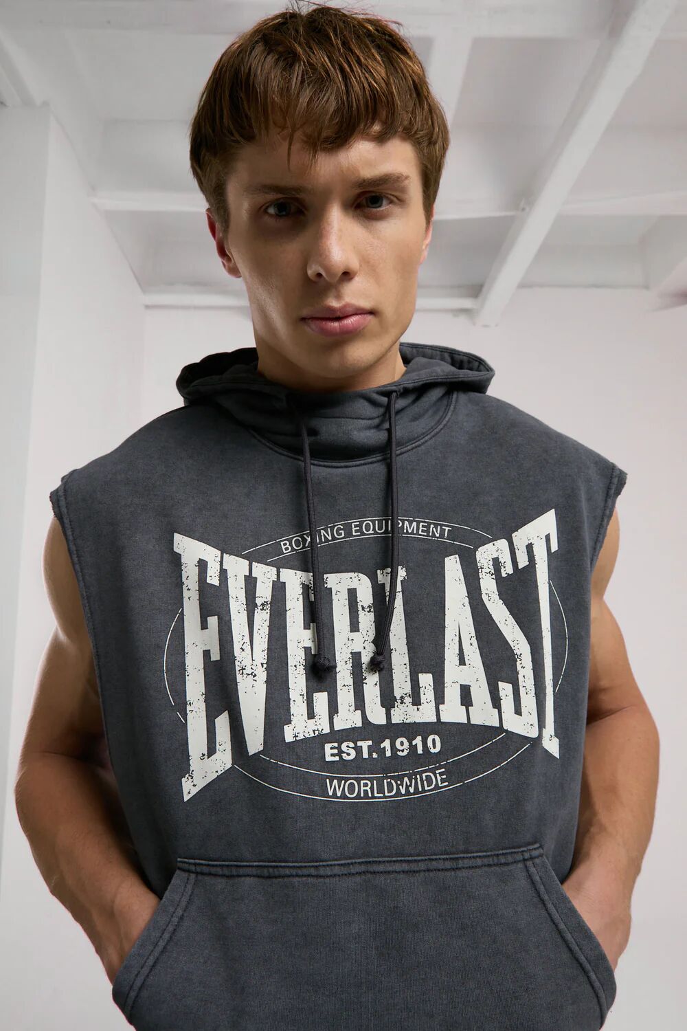 Everlast Authentic Boxing Oversize Kolsuz Erkek Sweatshirt TM0009 Antrasit - L
