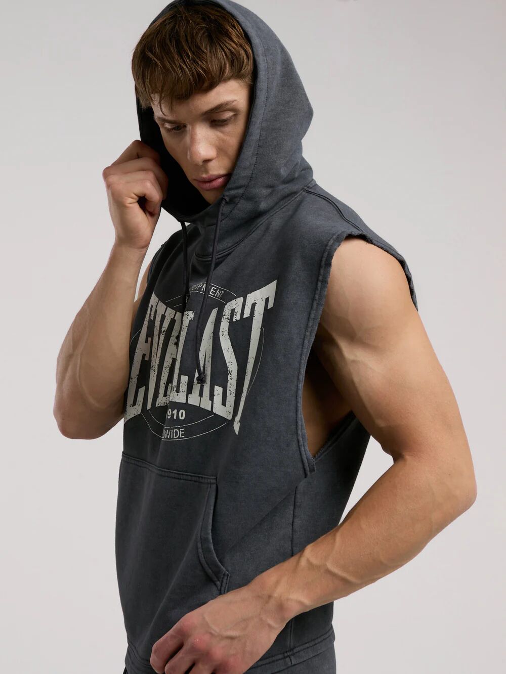 Everlast Authentic Boxing Oversize Kolsuz Erkek Sweatshirt TM0009 Antrasit - XXL