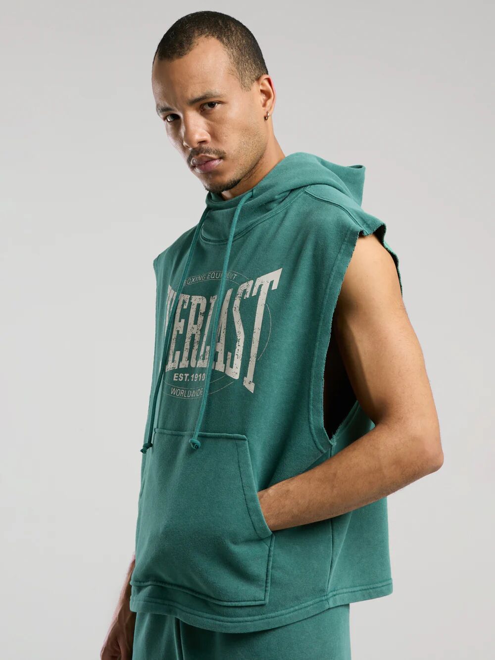 Everlast Authentic Boxing Oversize Kolsuz Erkek Sweatshirt TM0009 Yeşil - S