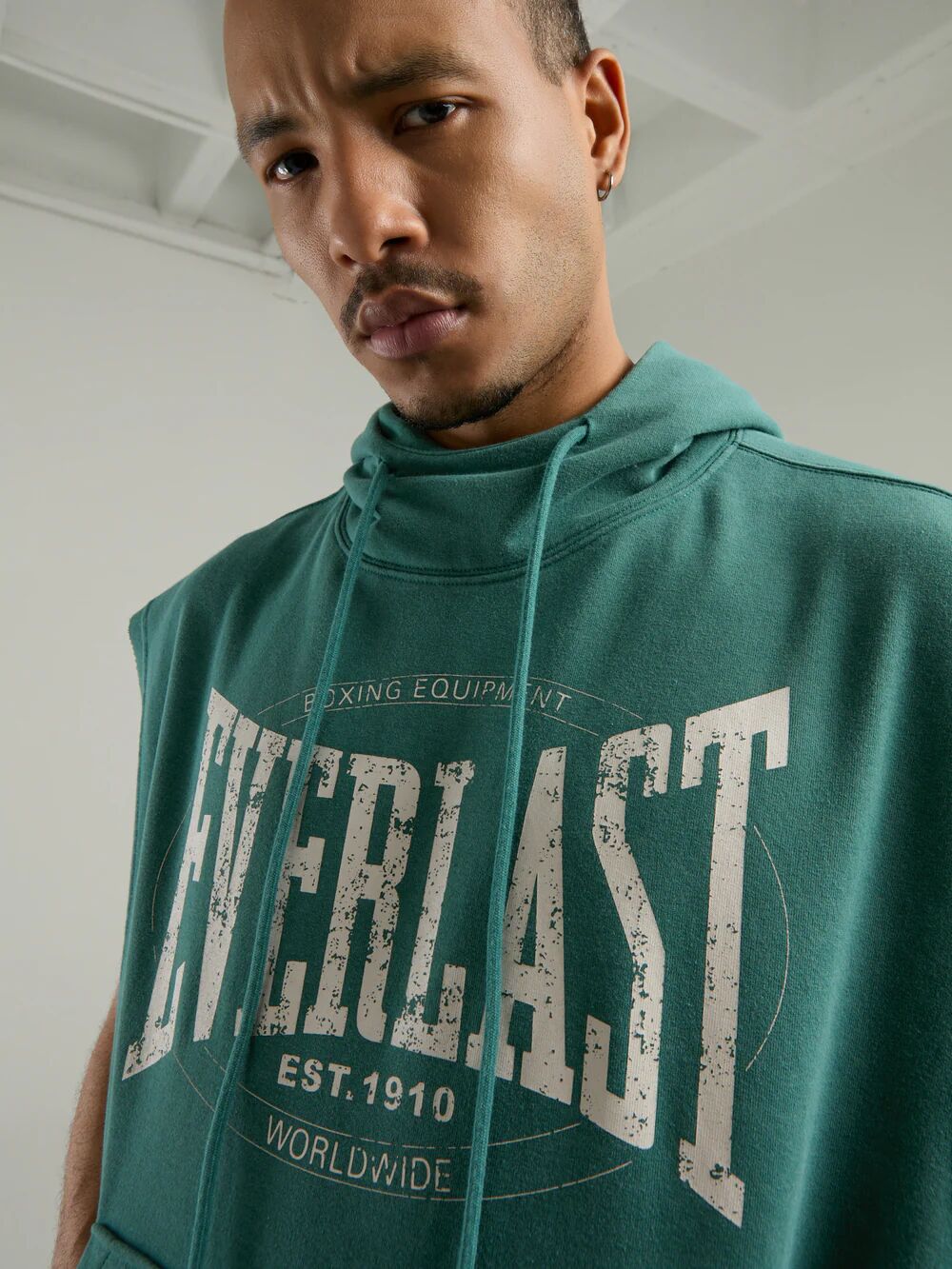 Everlast Authentic Boxing Oversize Kolsuz Erkek Sweatshirt TM0009 Yeşil - M