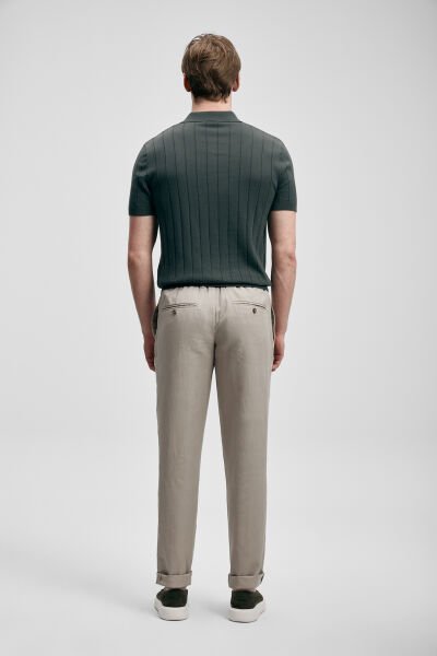 Lufian Bold Erkek Pamuklu Kazak 111090137 L - NEFTİ YEŞİL