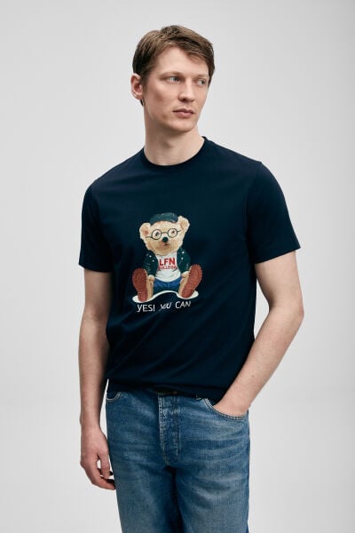 Lufian Teddy Modern Grafik T- Shirt 111020305