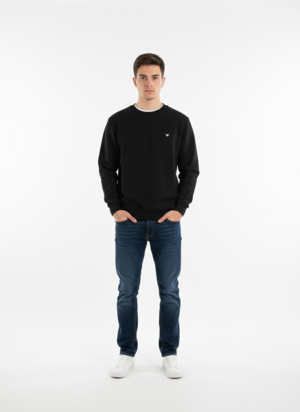 GAMP BİSİKLET YAKA SWEAT XXL - Siyah