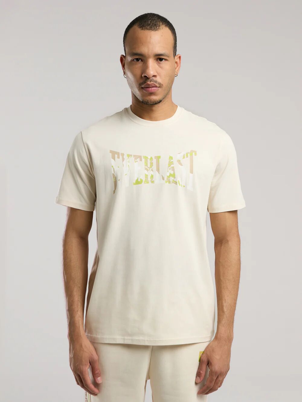 Everlast Boxing Club Logo Erkek Tişört TM0014 Bej - L