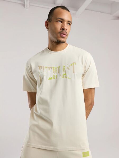 Everlast Boxing Club Logo Erkek Tişört TM0014 Bej - L