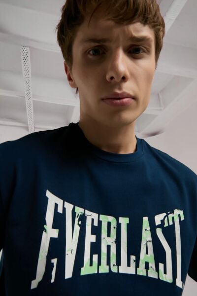 Everlast Boxing Club Logo Erkek Tişört TM0014 Lacivert - L