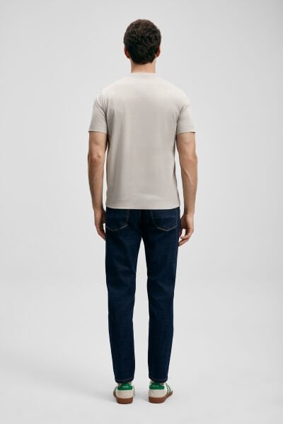 LUFİAN Teddy Modern Grafik T- Shirt 111020305 XXL - Taş