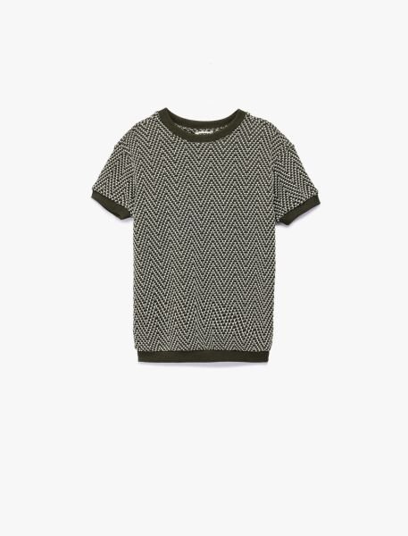 Koton Yeşil Desenli Sweatshirt 6Skb10066Tk Yeşil - 4-5