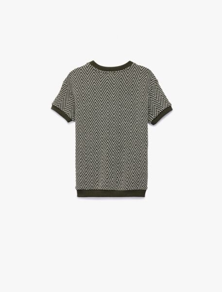 Koton Yeşil Desenli Sweatshirt 6Skb10066Tk Yeşil - 4-5