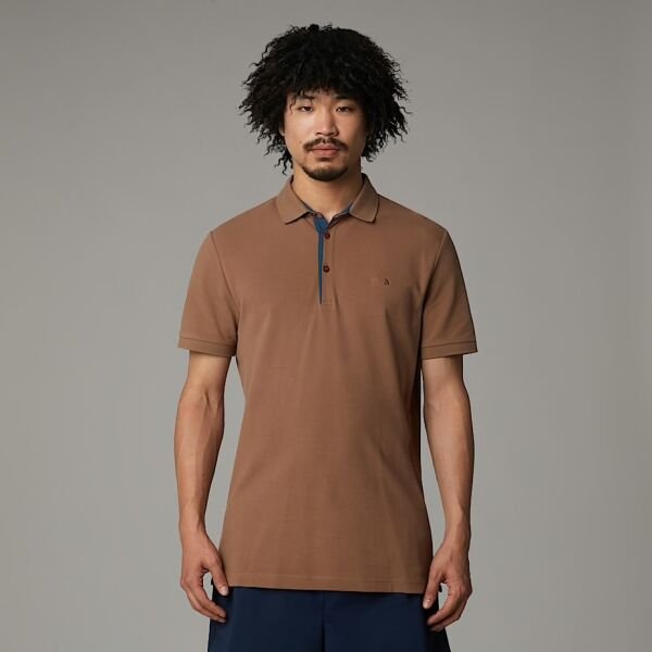 The North Face Essential Regular Erkek Polo T-Shirt Kahverengi - S