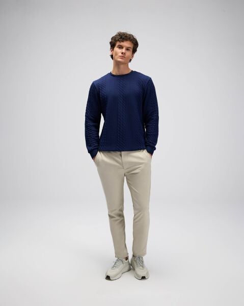 Ellesse Erkek Sweatshirt EM623 Lacivert - XXL