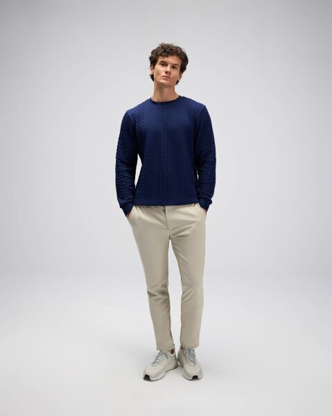 Ellesse Erkek Sweatshirt EM623 Lacivert - XXL