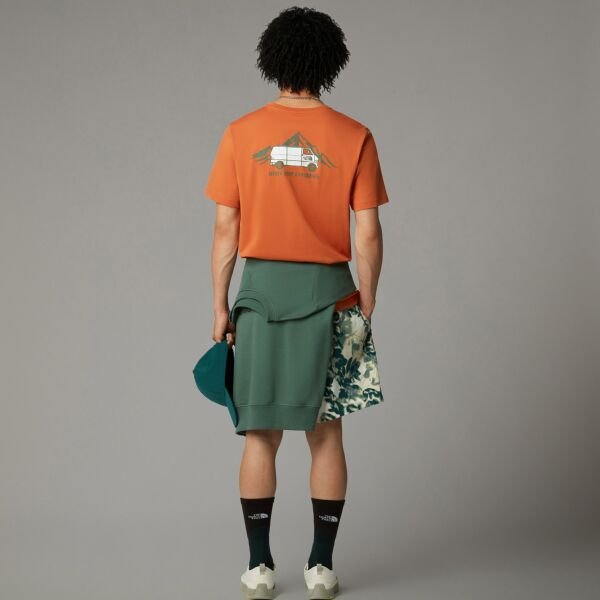 The North Face Ss Outdoor Graphic Tee Erkek T-Shirt Turuncu - XL