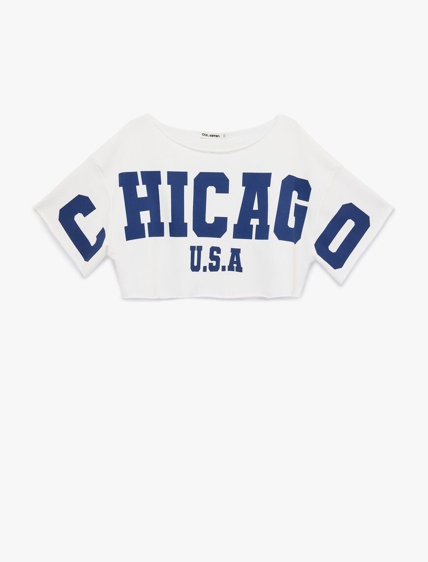 Koton Ekru Tişört 6Sal10017Ik XS - Ekru