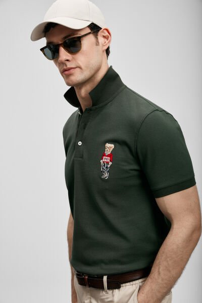 Lufian Brady Smart Erkek Polo Tişört 111040245 Haki - M