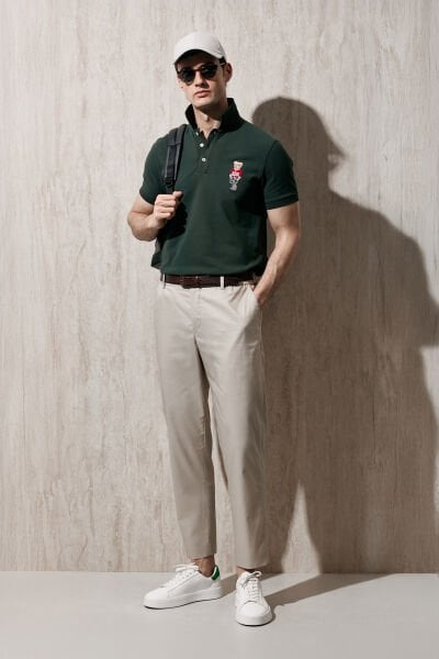 LUFİAN Brady Smart Erkek Polo Tişört 111040245 Haki - XXL