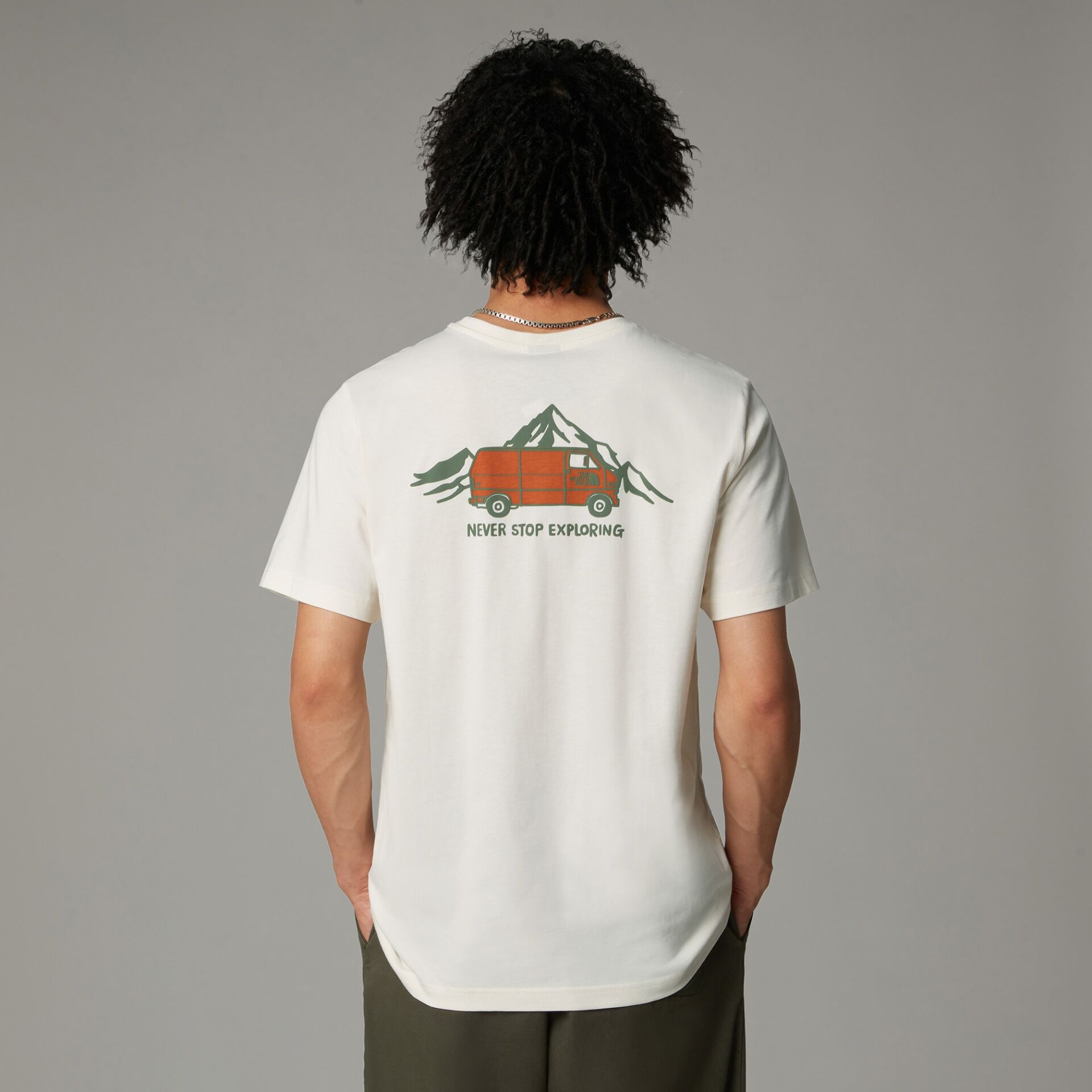 The North Face Ss Outdoor Graphic Tee Erkek T-Shirt Beyaz - XL
