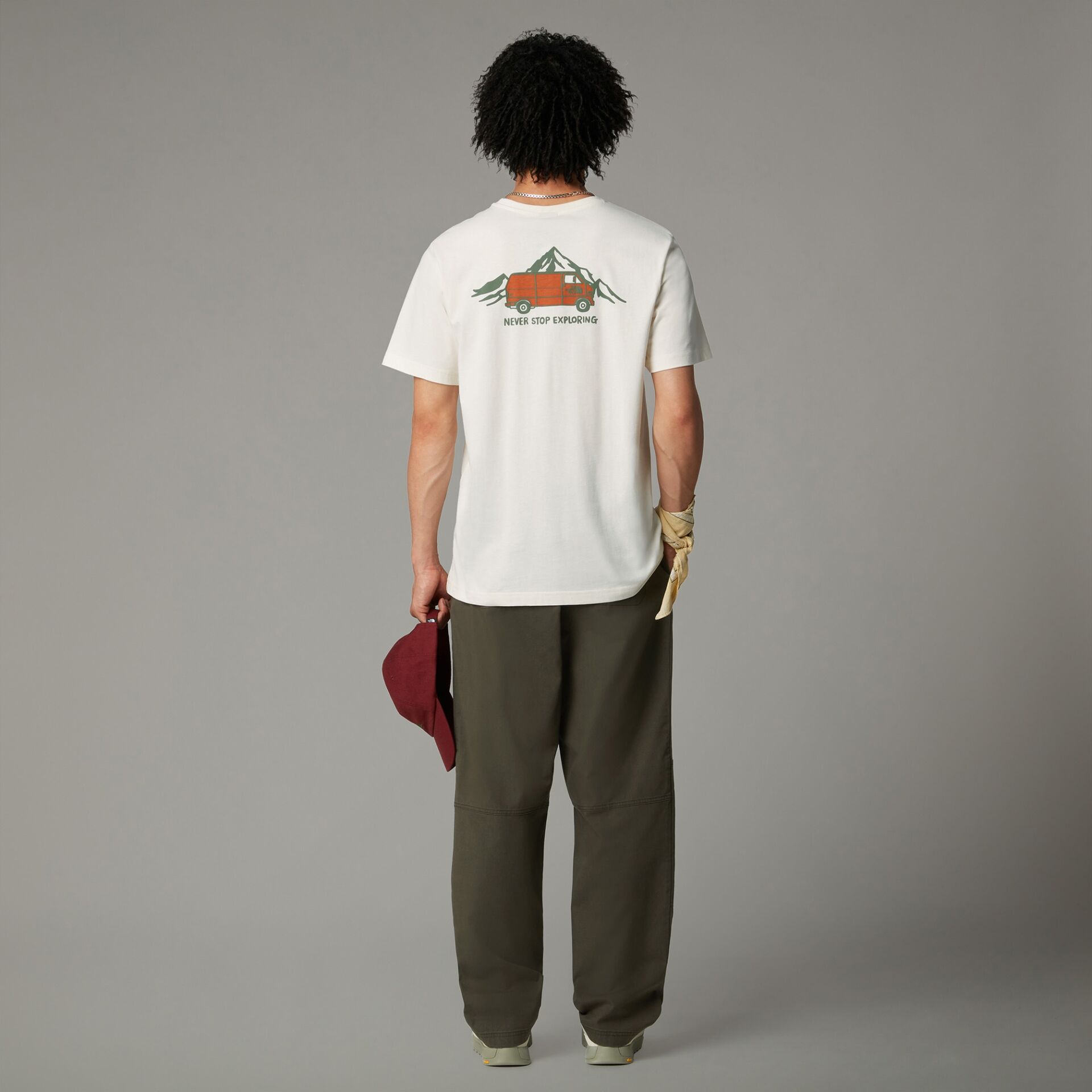 The North Face Ss Outdoor Graphic Tee Erkek T-Shirt Beyaz - XL