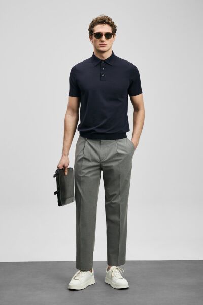 Lufian Derek Erkek Modal Karışımlı Kazak 111090134 L - KOYU LACİVERT