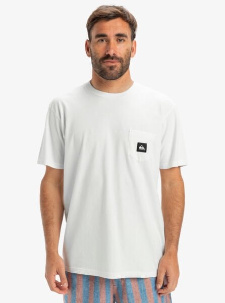 Quiksilver Salt Water Pocket Ss Tee Erkek T-Shirt Beyaz - XXL