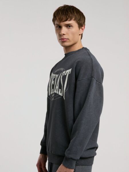 Everlast Authentic Boxing Oversize Antrasit Erkek Sweatshirt XL - Antrasit