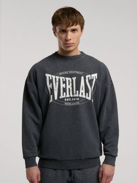 Everlast Authentic Boxing Oversize Antrasit Erkek Sweatshirt XXL - Antrasit
