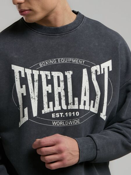 Everlast Authentic Boxing Oversize Antrasit Erkek Sweatshirt XXL - Antrasit