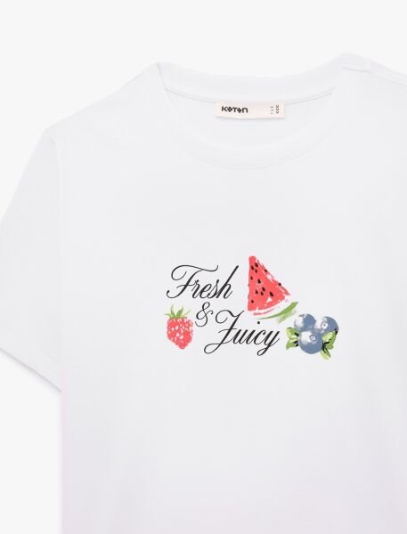 Koton Beyaz Tişört 6Sak50038Ek Beyaz - XL