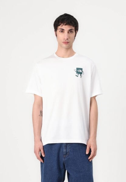 The North Face Cartoon Logo Relaxed Tee Erkek T-Shirt Beyaz - XL