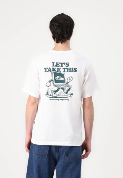 The North Face Cartoon Logo Relaxed Tee Erkek T-Shirt Beyaz - XL