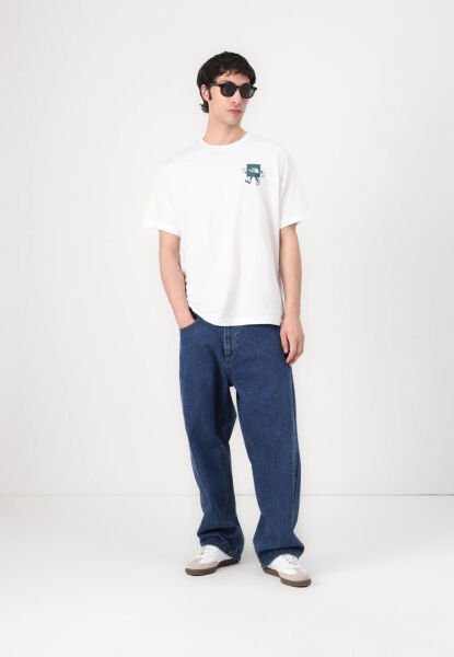 The North Face Cartoon Logo Relaxed Tee Erkek T-Shirt Beyaz - XL