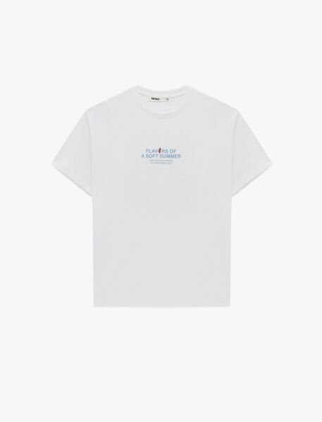 Koton Beyaz Tişört 6Sak50039Ek Beyaz - XXL