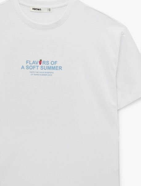 Koton Beyaz Tişört 6Sak50039Ek Beyaz - XXL