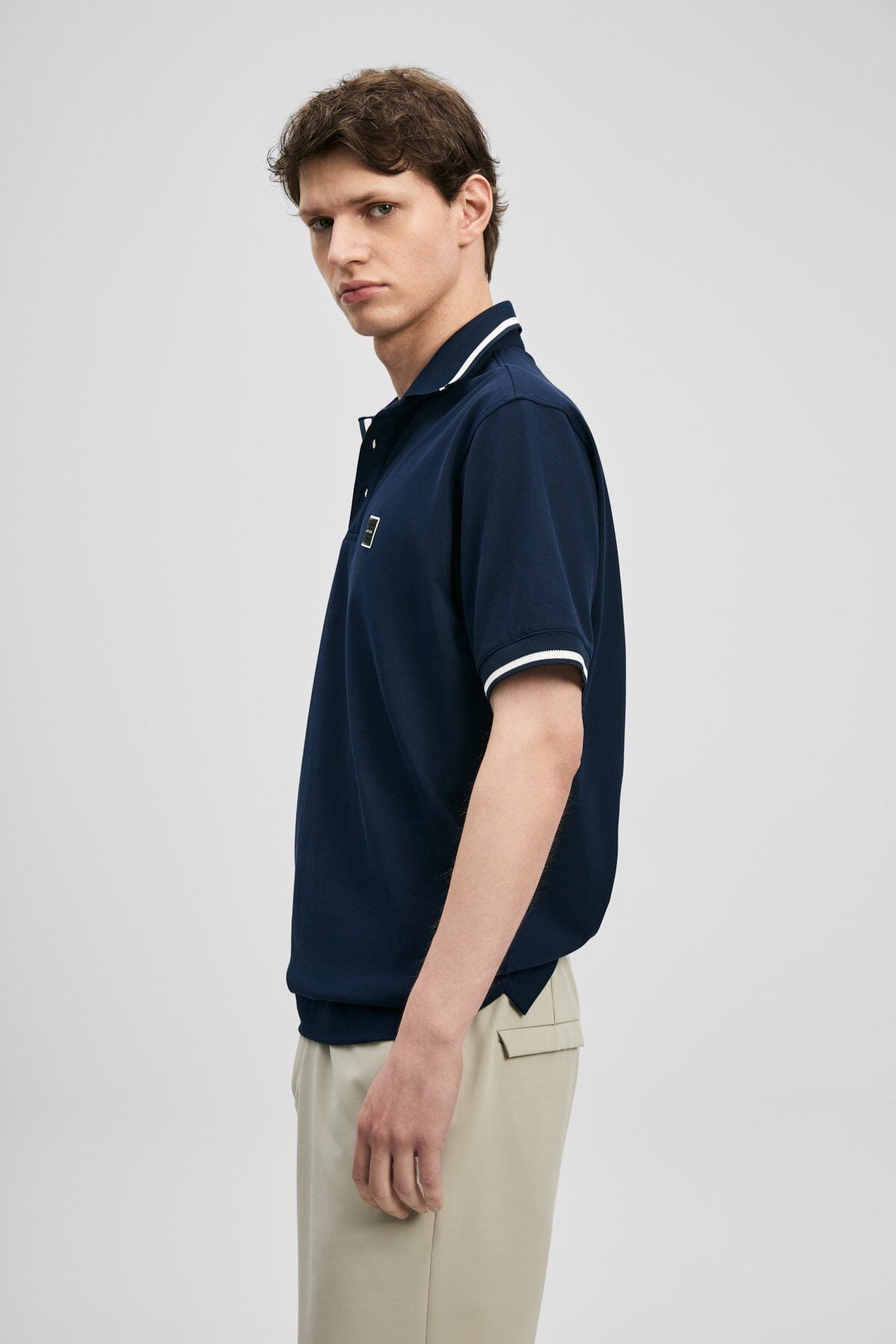 LUFİAN Grom Smart Erkek Polo Tişört 111040232 Lacivert - XXL